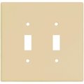 Eaton Wiring Devices Wallplate, 514 in L, 531 in W, 2 Gang, Thermoset, Ivory 2149V-BOX